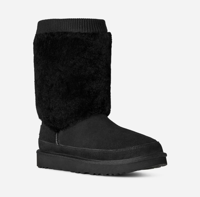 Sneakers och skor UGG Classic Short Posy Boots Svart | 1174577-BLK, 1
