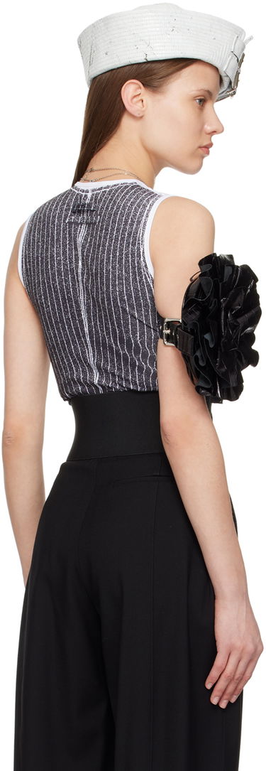 Linne Jean Paul Gaultier Jean Paul Gaultier 'Trompe L'oeil' Printed Tank Top Vit | 24/25-U-TO183-J547-0100, 2