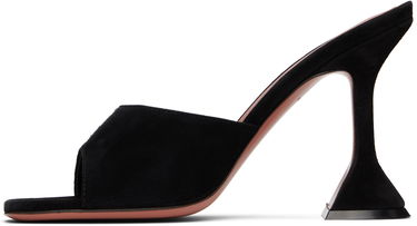 Skovård Amina Muaddi Amina Muaddi Lupita Suede Heeled Sandals Svart | LUPITA SLIPPER CL SUEDE, 2