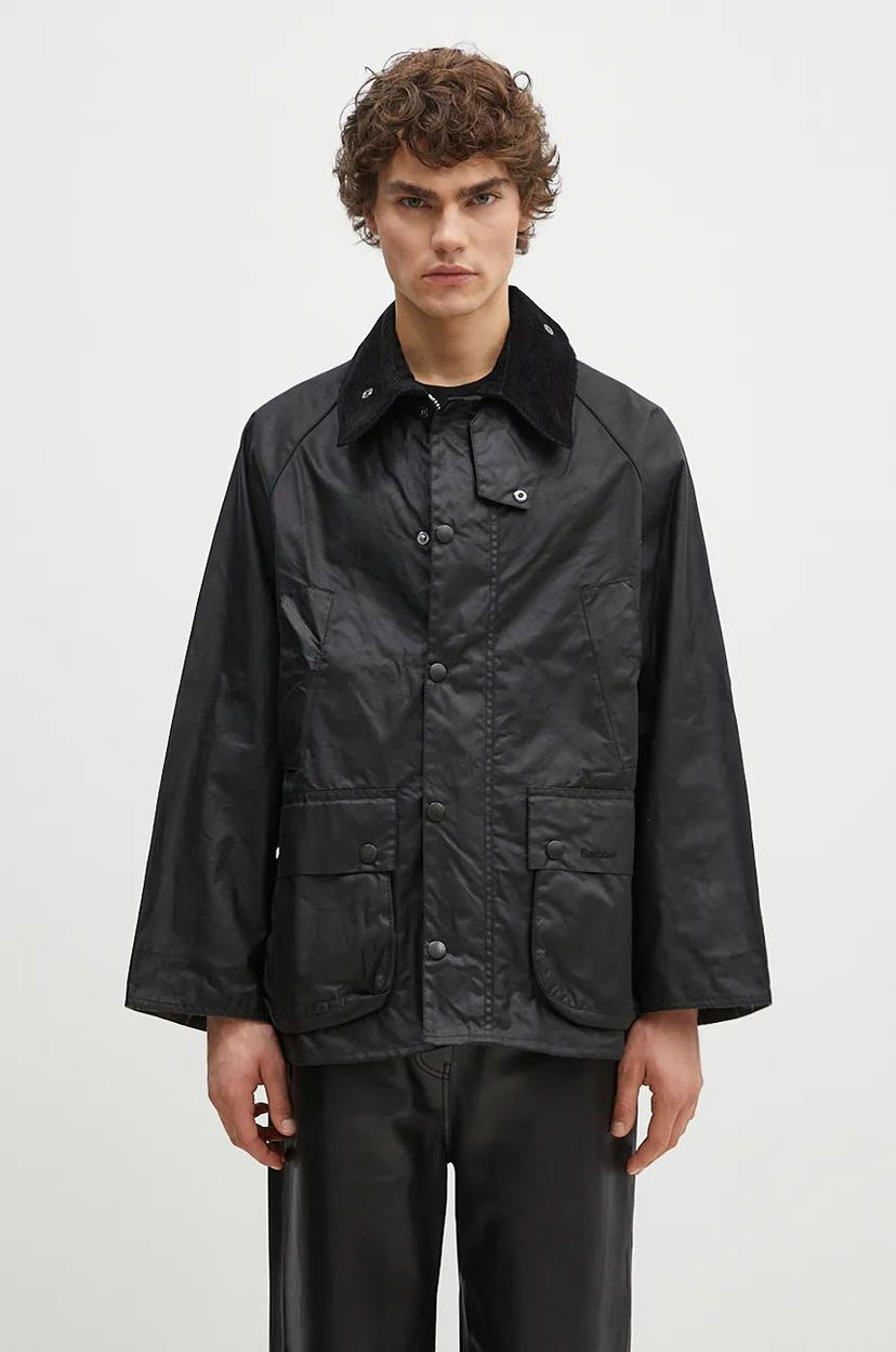 Regnrock Barbour OS Bedale Wax Jacket Svart | MWX1679
