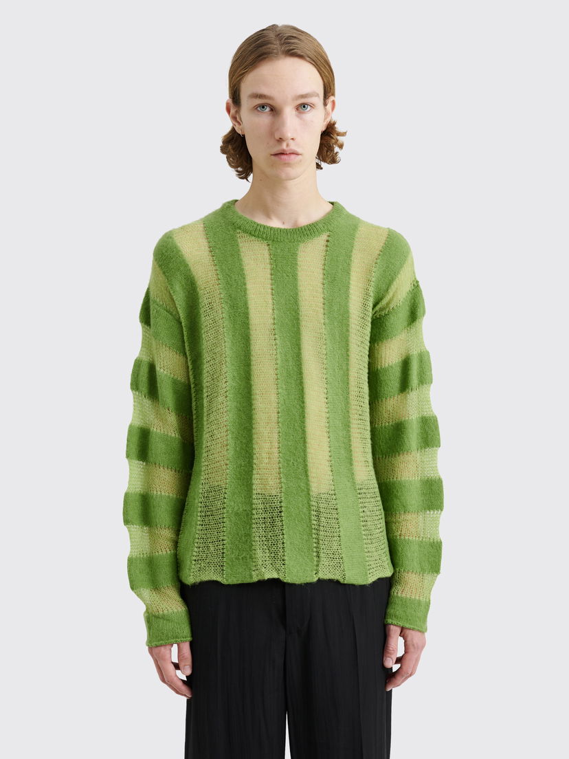 Sweater Brain Dead Brain Dead Fuzzy Threadbare Sweater Grön | BDW23T01003318GR01