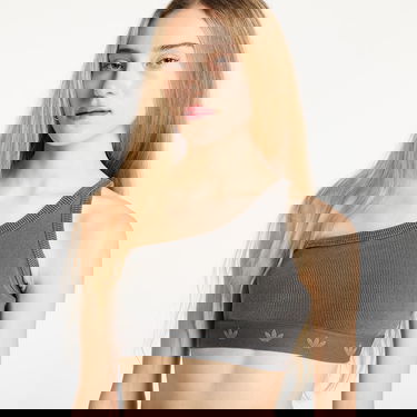 Behå adidas Originals Ribbed One Shoulder Top Grå | JC7558, 4