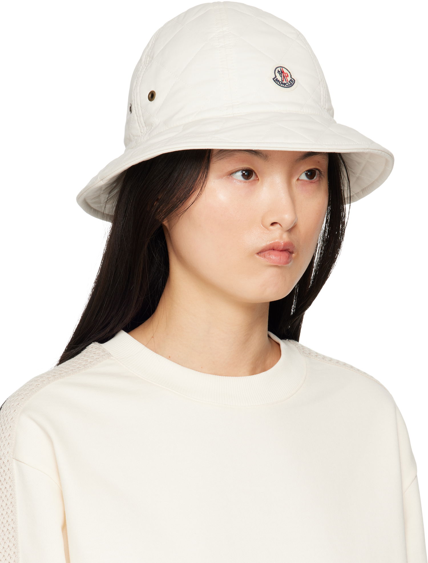 Hatt Moncler Moncler Quilted Bucket Hat Vit | K10933B00033M6310, 1