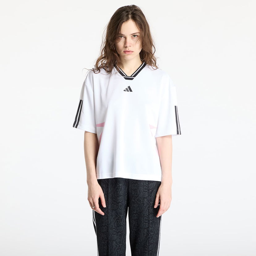 T-shirt adidas Performance Tiro Cut 3 Stripes Color Block Boyfriend T-Shirt Vit | JG4061