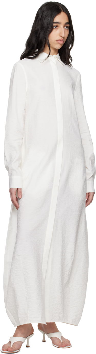 Klä TOTEME TOTEME Parachute Shirt Maxi Dress Vit | 251-WRD4489-FB0368, 3