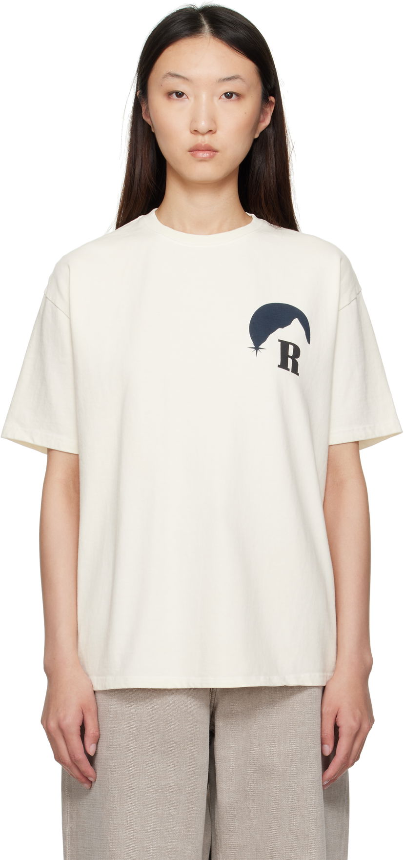 T-shirt Rhude Rhude Moonlight Graphic T-Shirt Vit | RHPF25TT02012