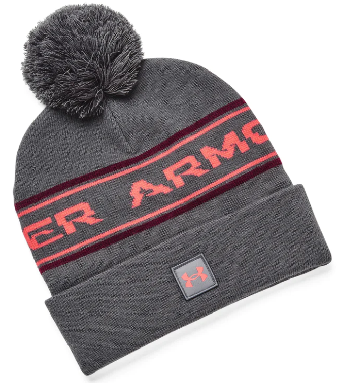 Mössa Under Armour Halftime Pom Beanie Grå | 1379985-013, 0