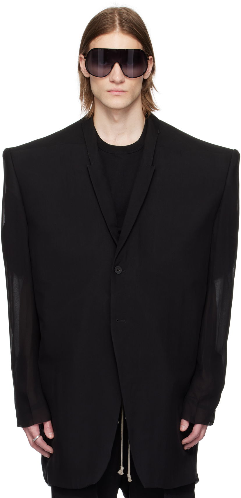 Jacka Rick Owens Rick Owens Tatlin Blazer Svart | RR01E5752 S