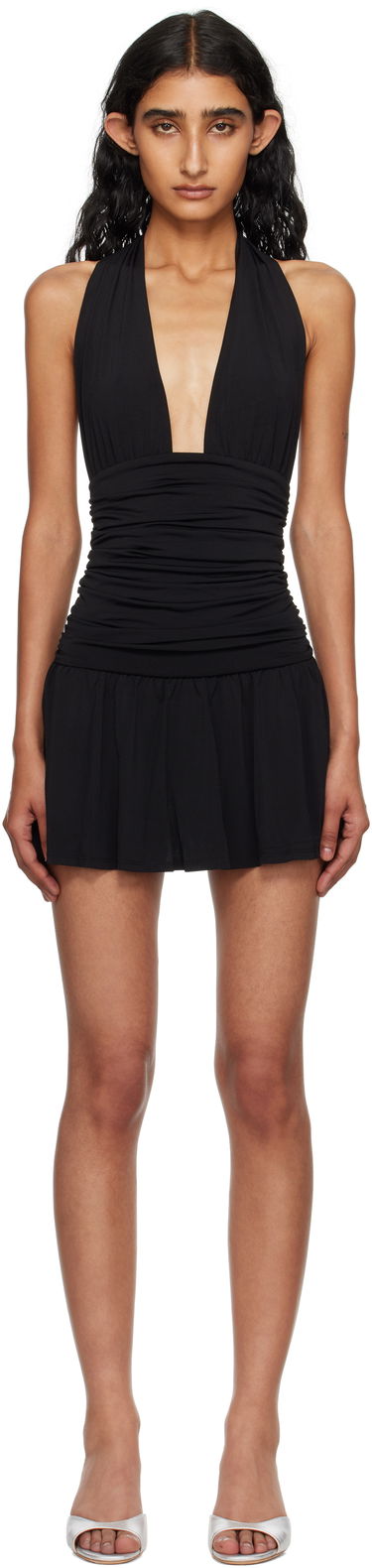 Klä Miaou Miaou Natalia Halter Mini Dress Svart | 5061VISBLK, 0