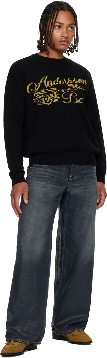 Sweater Andersson Bell Cashmere Rose Crew-Neck Sweater Svart | atb1372u, 3