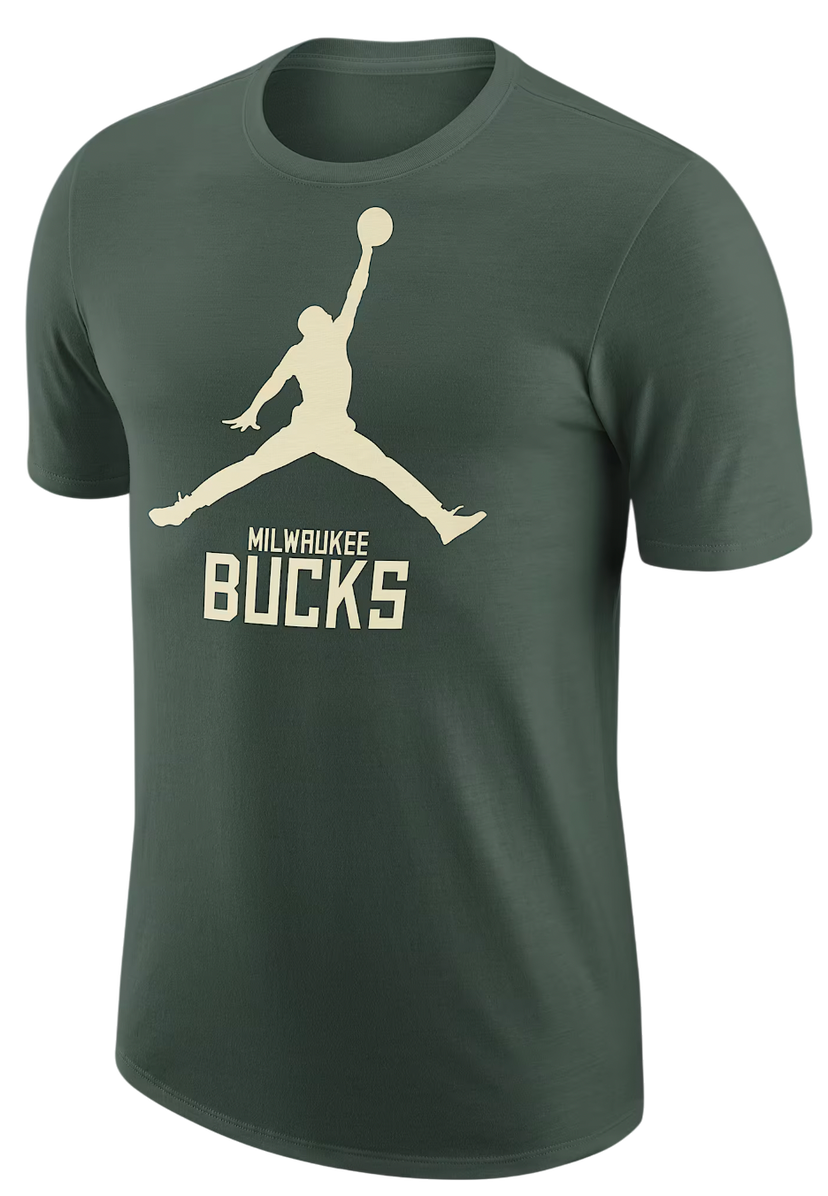 T-shirt Jordan Jordan NBA Milwaukee Bucks T-Shirt Grön | fd1474-323