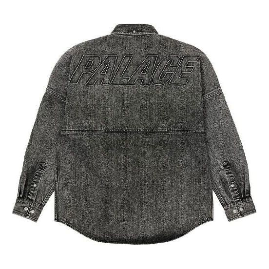Skjorta Palace Palace Bossy Back Logo Denim Shirt Svart | P20SHT008