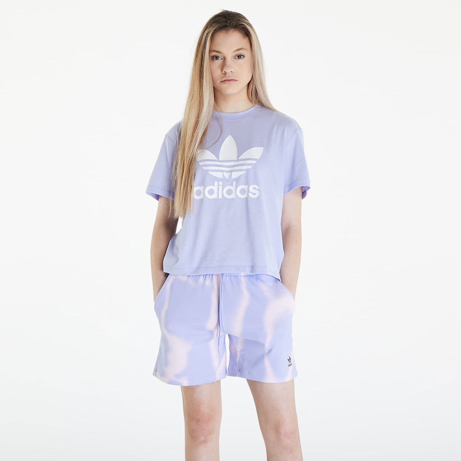 T-shirt adidas Originals Trefoil Tee Boxy Violet Tone Purpur | IN8439, 0