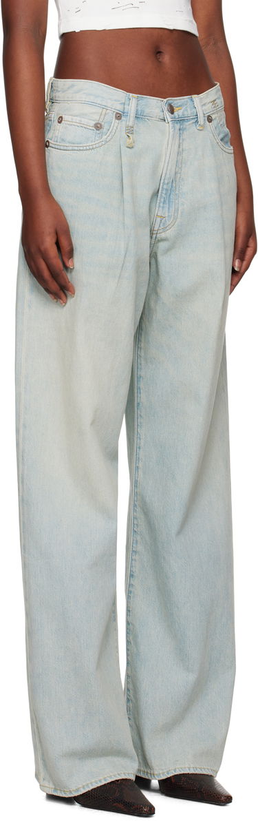 Jeans R13 R13 Damon Pleated Wide Leg Jeans Blå | R13W3147-D897A, 4