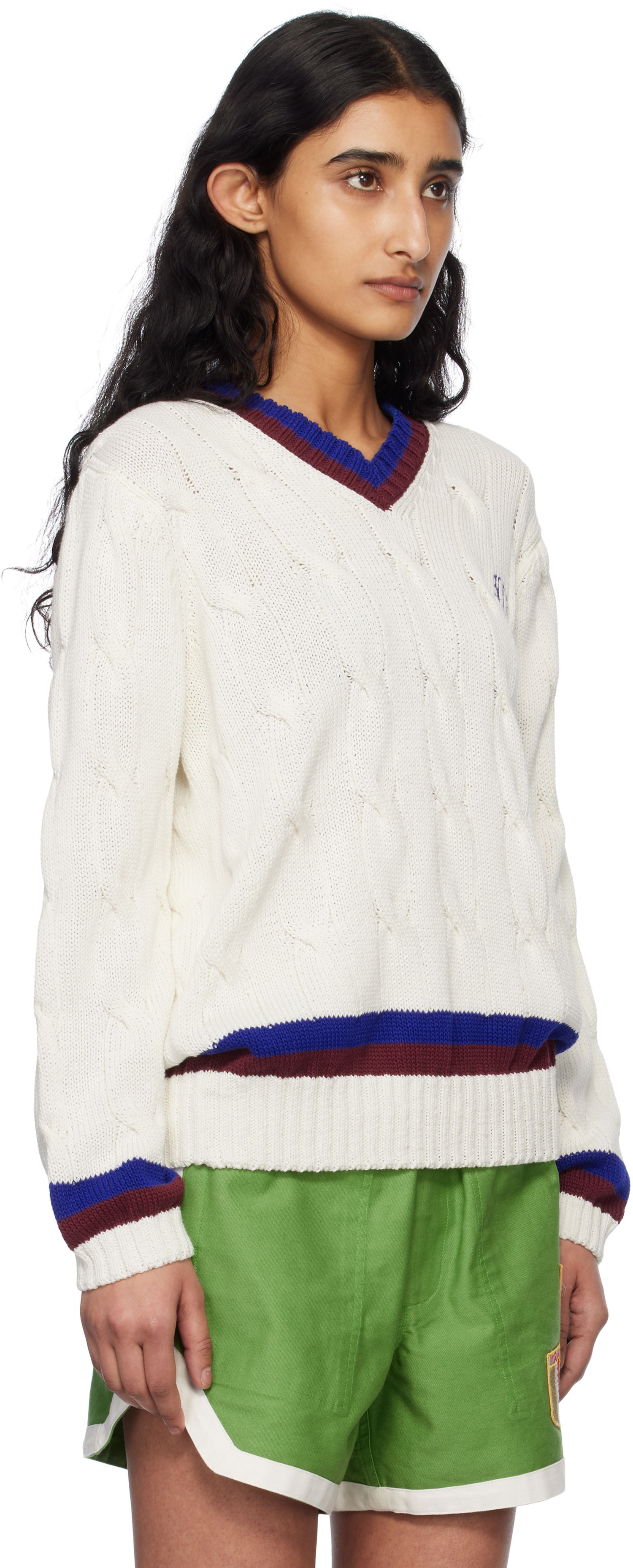 Sweater Bode Bode Tennis Knit Sweater Vit | MRS25KT052, 1