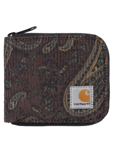 Plånbok Carhartt WIP Flint Zip Wallet "Paisley Print/Buckeye rinsed" Brun | I029507_1U6_02