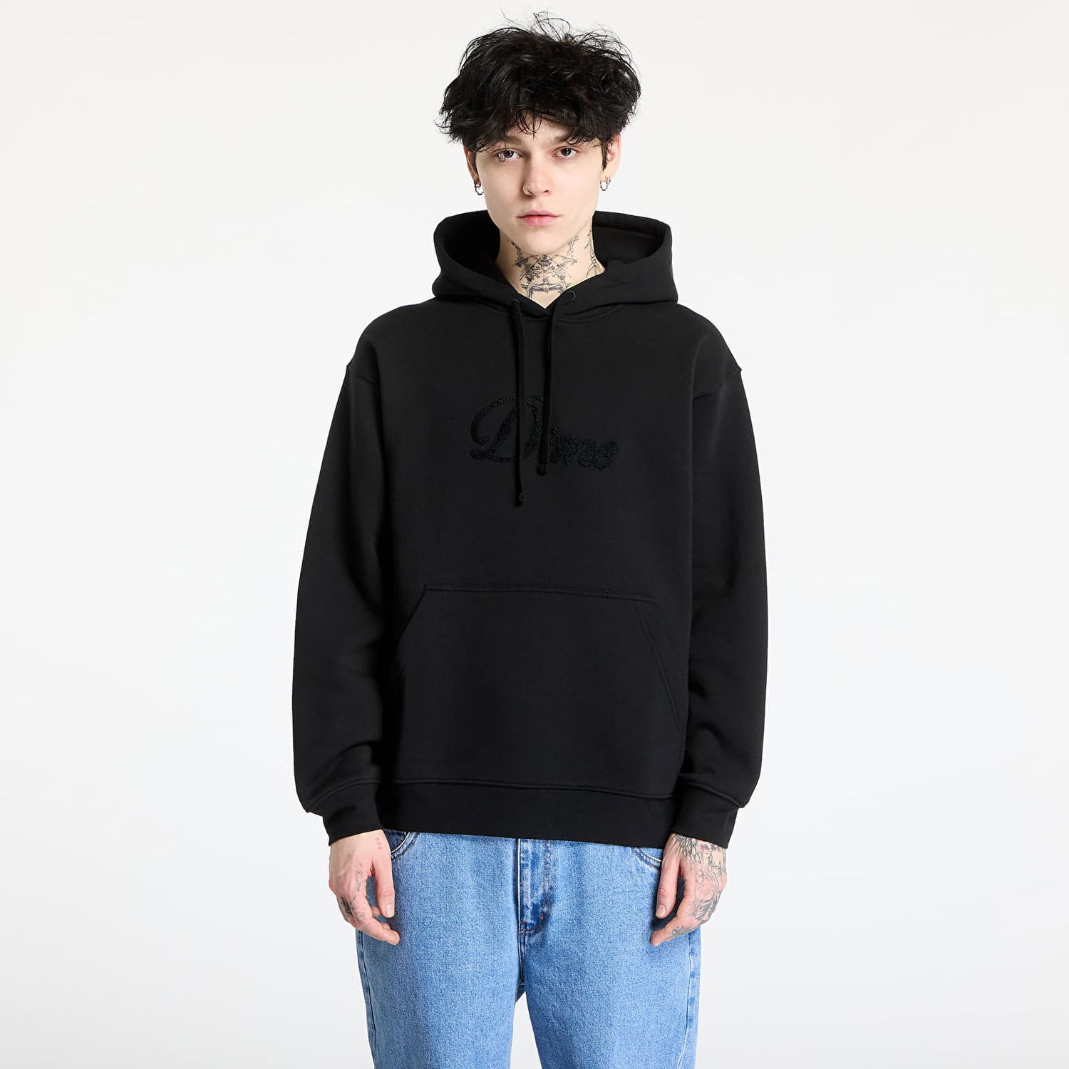 Sweatshirt Dime DIME Cursive Logo Hoodie Svart | DIMEHO2449BLK, 0