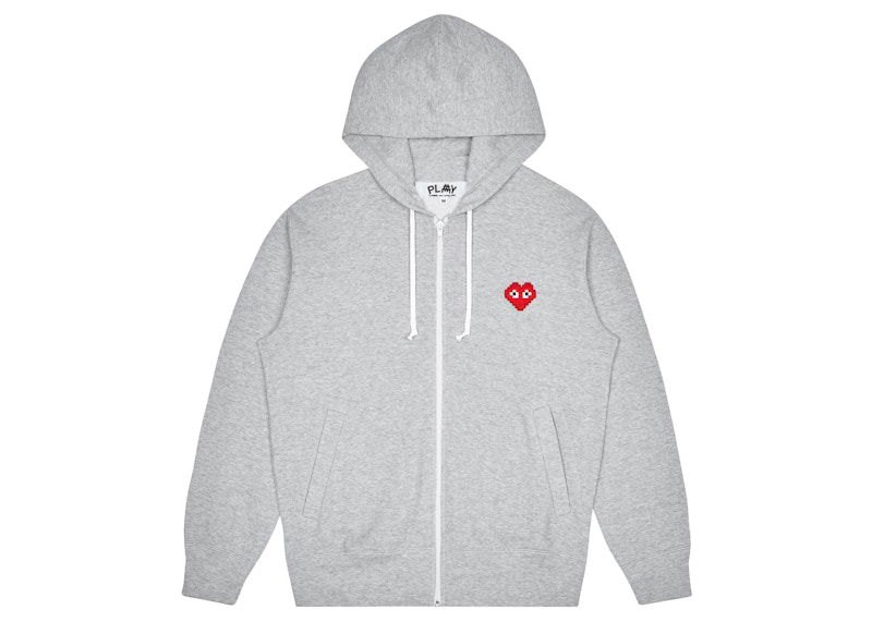 Sweatshirt Comme des Garçons Invader Zip Hoodie Grå | AZ-T325-051, 0