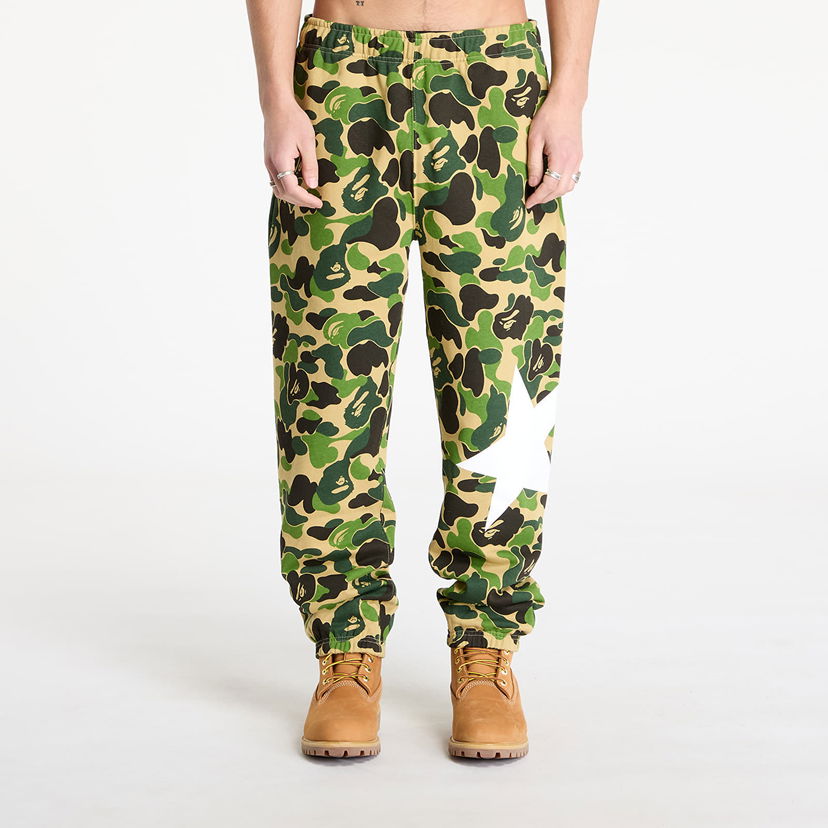 Byxor BAPE Camo Sweatpants With Star Grön | 001PTK801007M GRN