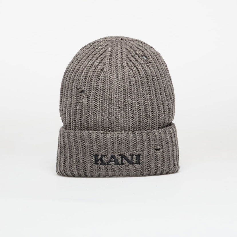 Hatt Karl Kani Hat Retro Distress Beanie Grey Universal Grå | PD00007511