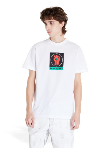T-shirt Pleasures Badge T-Shirt Vit | P22W053 WHITE