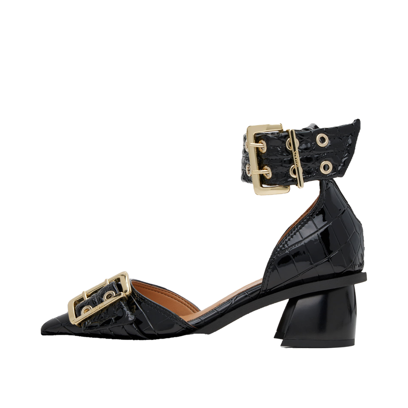 Sneakers och skor GANNI Buckle Open Cut Heels Svart | S2802
