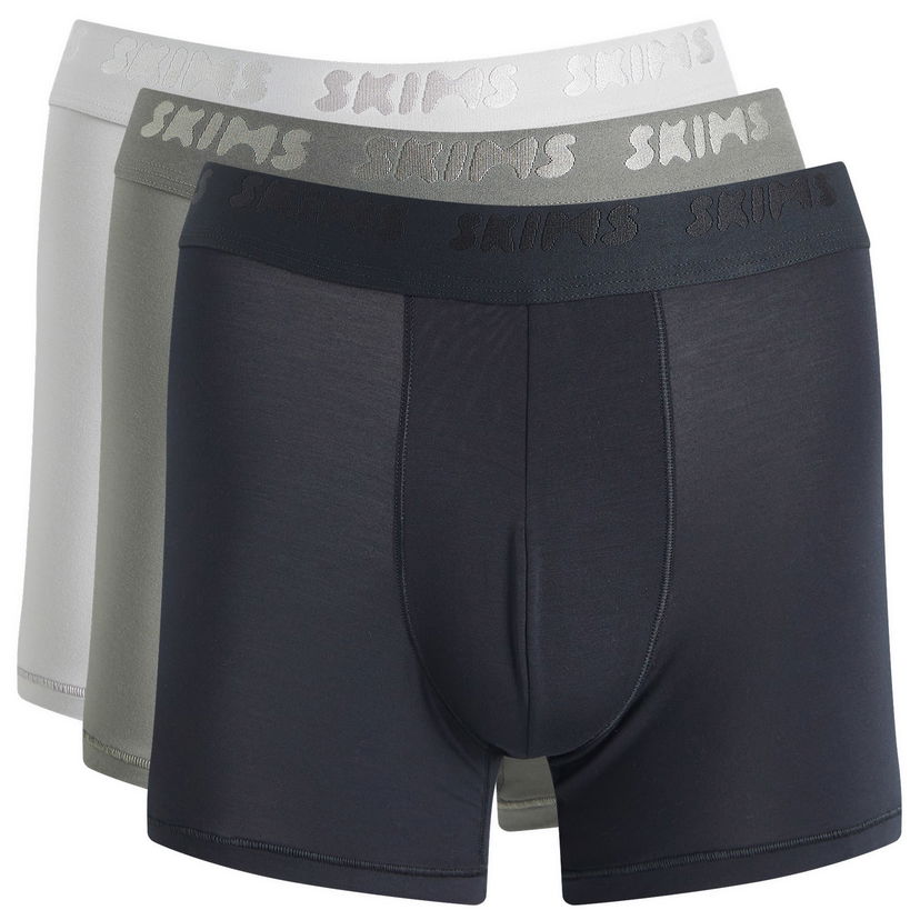 Boxare SKIMS 3" Boxer Brief 3-Pack, Size Large Grå | BO-BBR-5628M-GUN
