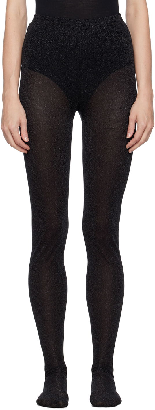 Strumpor Anna Sui Anna Sui Glittered Tights Svart | 723L90