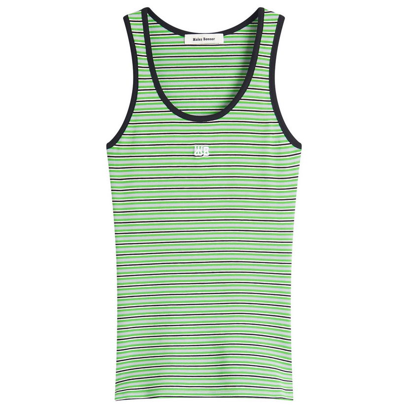 Linne Wales Bonner Wales Bonner Striped Tank Top Grön | WS25JE38-JE06-0679