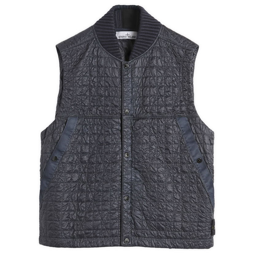Väst Stone Island Crinkle Reps Quilted-TC Vest, Size Large Mörkblå | K2S15G100005-V0026