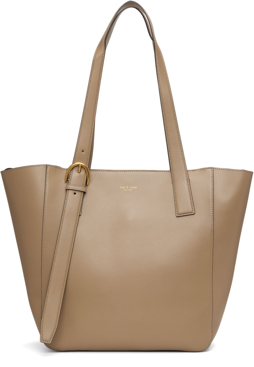 Tygpåse rag & bone Rag & Bone Parker Leather Tote Beige | LE101325