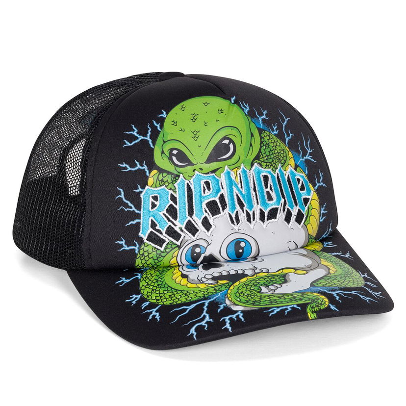 Hatt RIPNDIP Rip N Dip Skull And Bones Trucker Hat Svart | RNDSUM25223