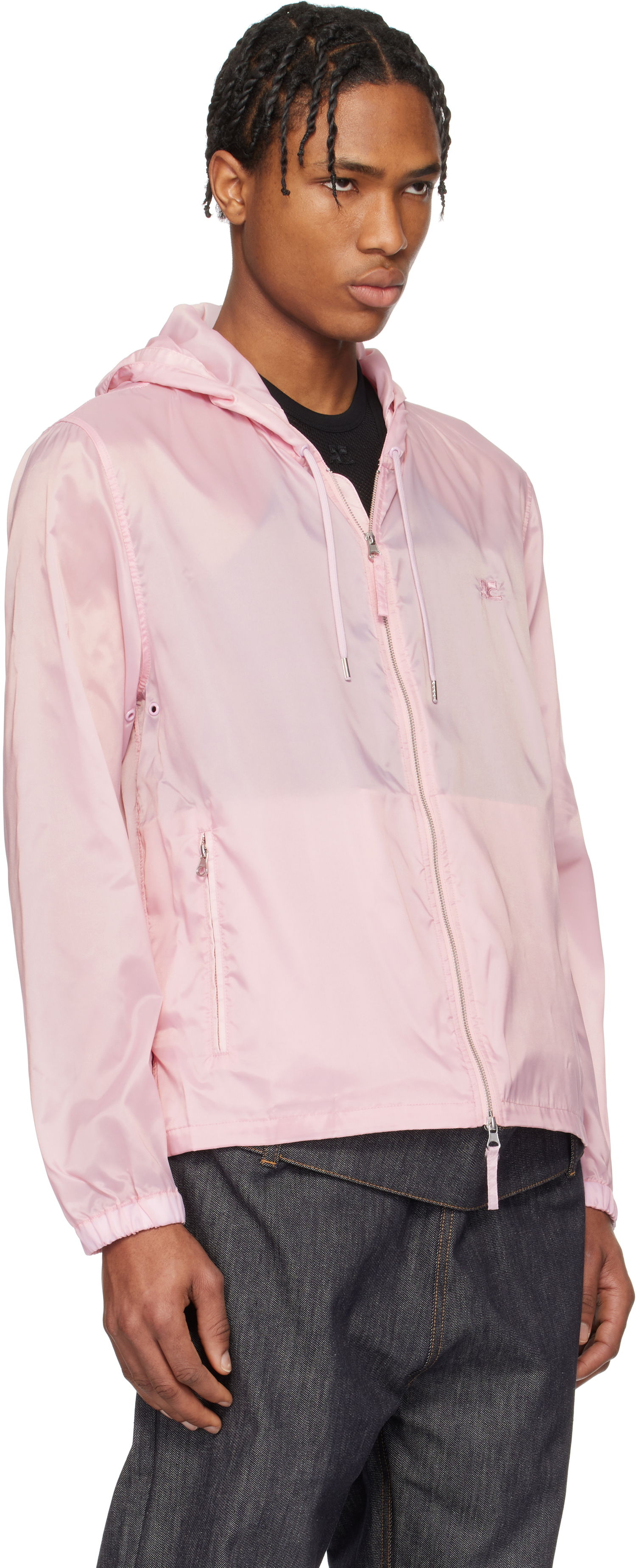 Vindjacka Courrèges Courrèges Hooded Windbreaker Jacket Rosa | 125CMA198NY0043, 1