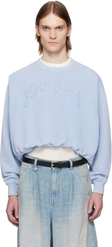 Sweater R13 R13 'New York' Balloon Cropped Sweatshirt Blå | R13WK260-K001J, 0