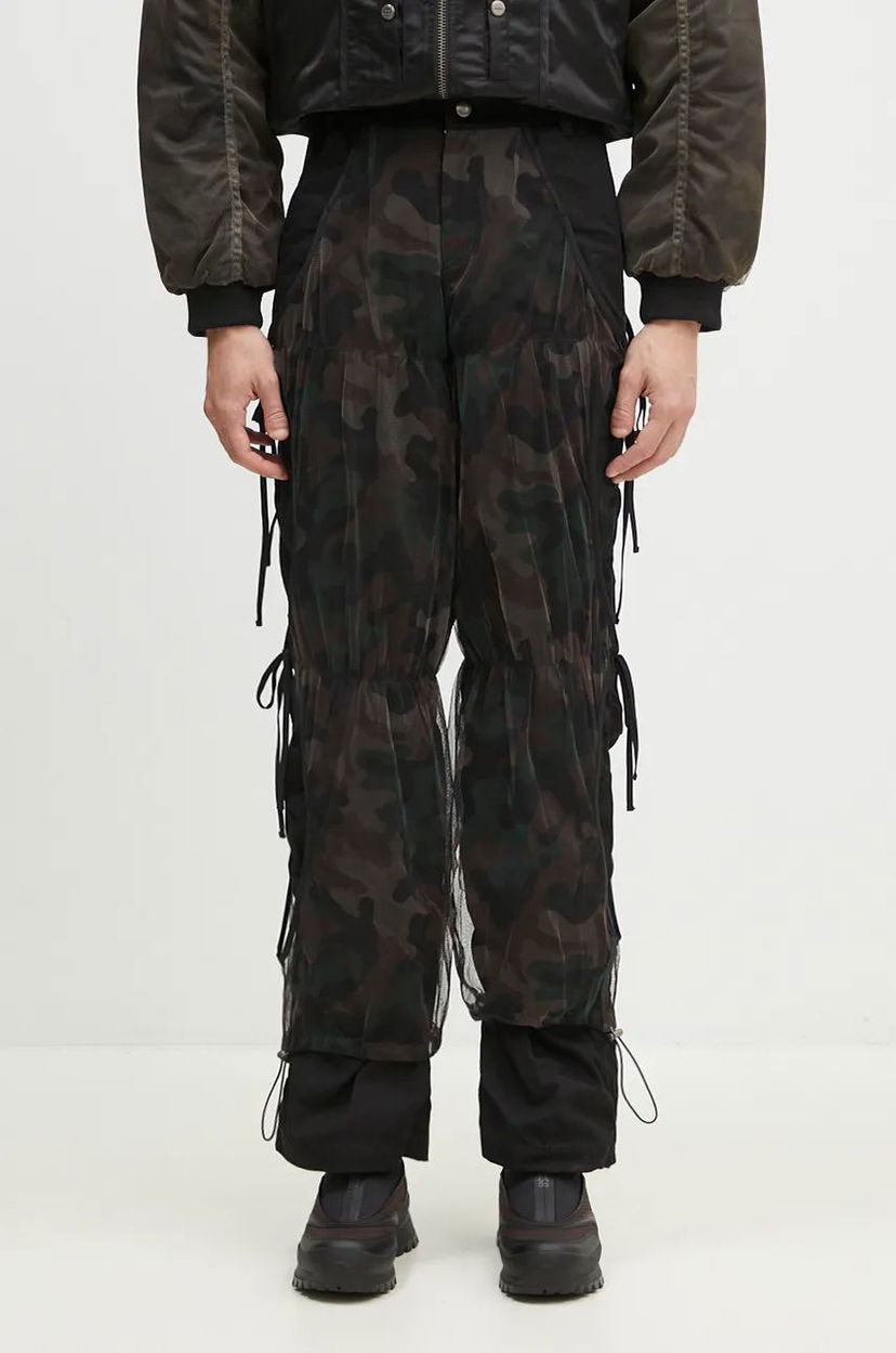 Byxor Andersson Bell Camouflage Mesh Layered Tying Pants Svart | apa767w