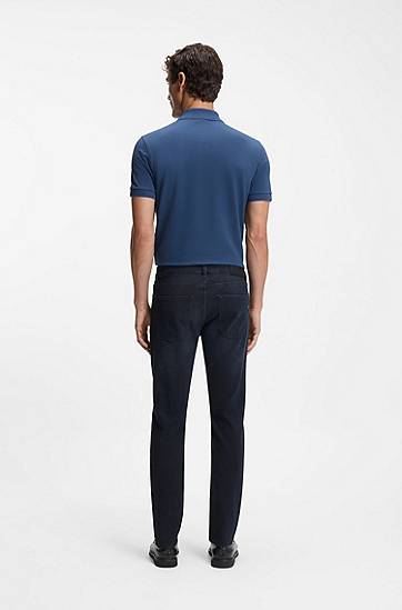 Jeans BOSS Delaware slim-fit knitted denim jeans Mörkblå | 50551425, 1