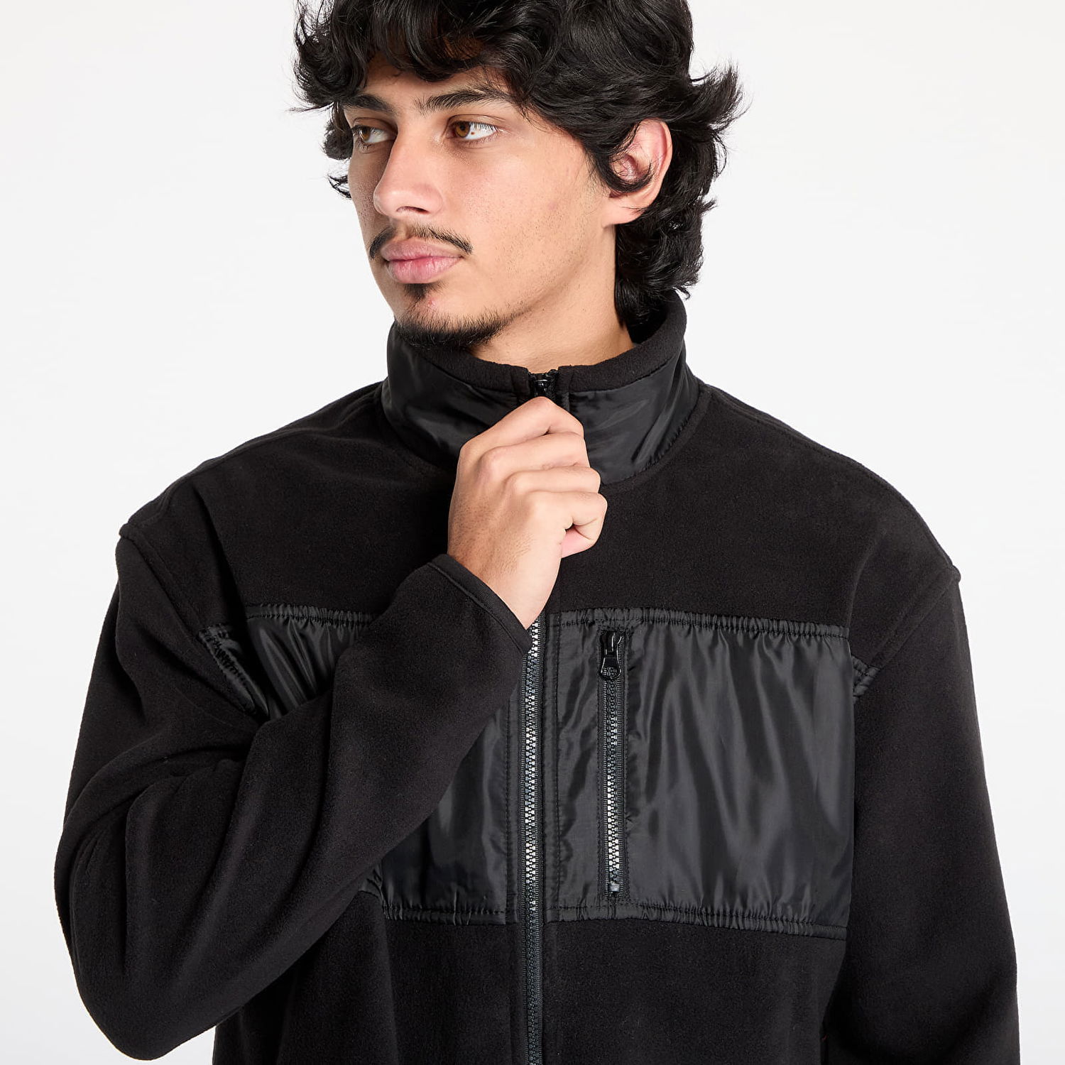 Jacka Urban Classics Fleece Jacket With Patch Svart | TB5533-00007, 1