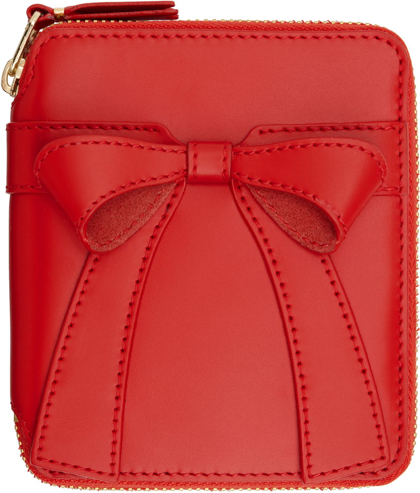 Plånbok Comme des Garçons COMME des GARÇONS Big Bow Zip Wallet Röd | SA2100BB