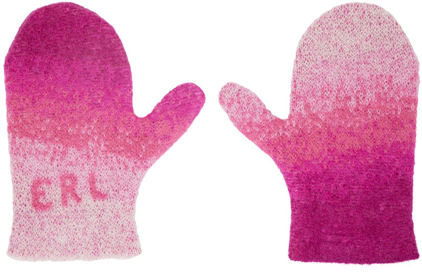 Handskar ERL Gradient Knitted Mittens Rosa | ERL05K055