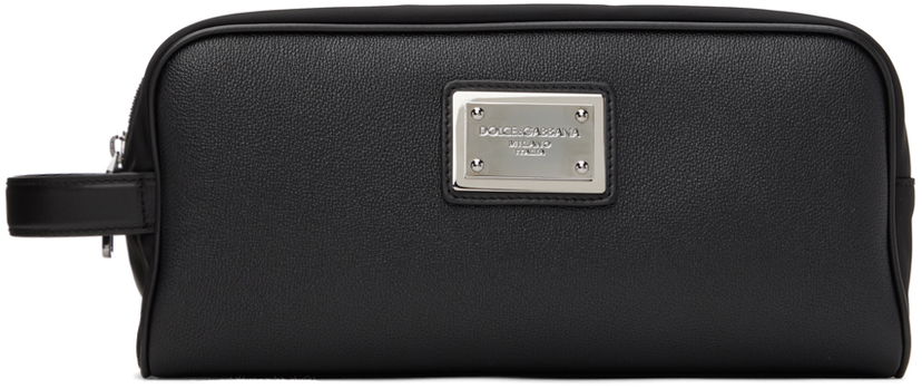 Resväska Dolce & Gabbana Black Logo Plaque Pouch Svart | BT0989AD447