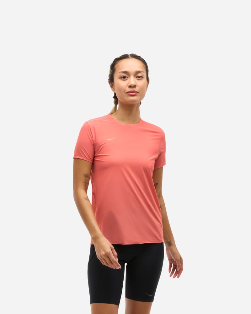 T-shirt Hoka One One Airolite Run Top XS Rosa | 1151084-GFR