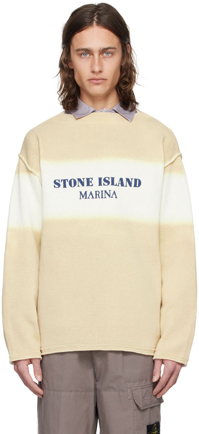 Sweater Stone Island Beige Printed Sweater Beige | 8015508XA