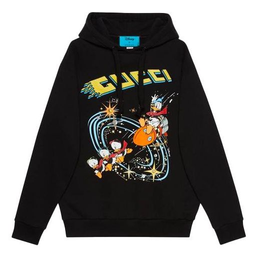Sweatshirt Gucci Disney x  Cartoon Donald Duck Print Hoodie Svart | 615061-XJDC6-1043, 0