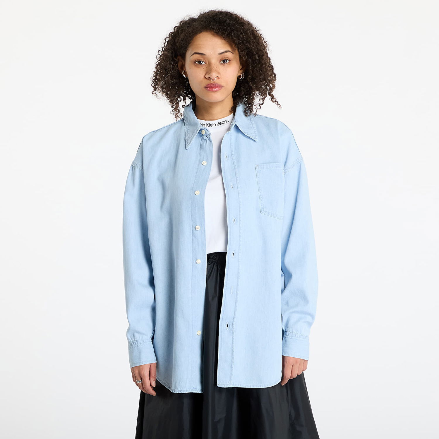 Skjorta CALVIN KLEIN Calvin Klein Jeans Oversized Longsleeve Denim Shirt Blå | J20J225010 1AA, 0