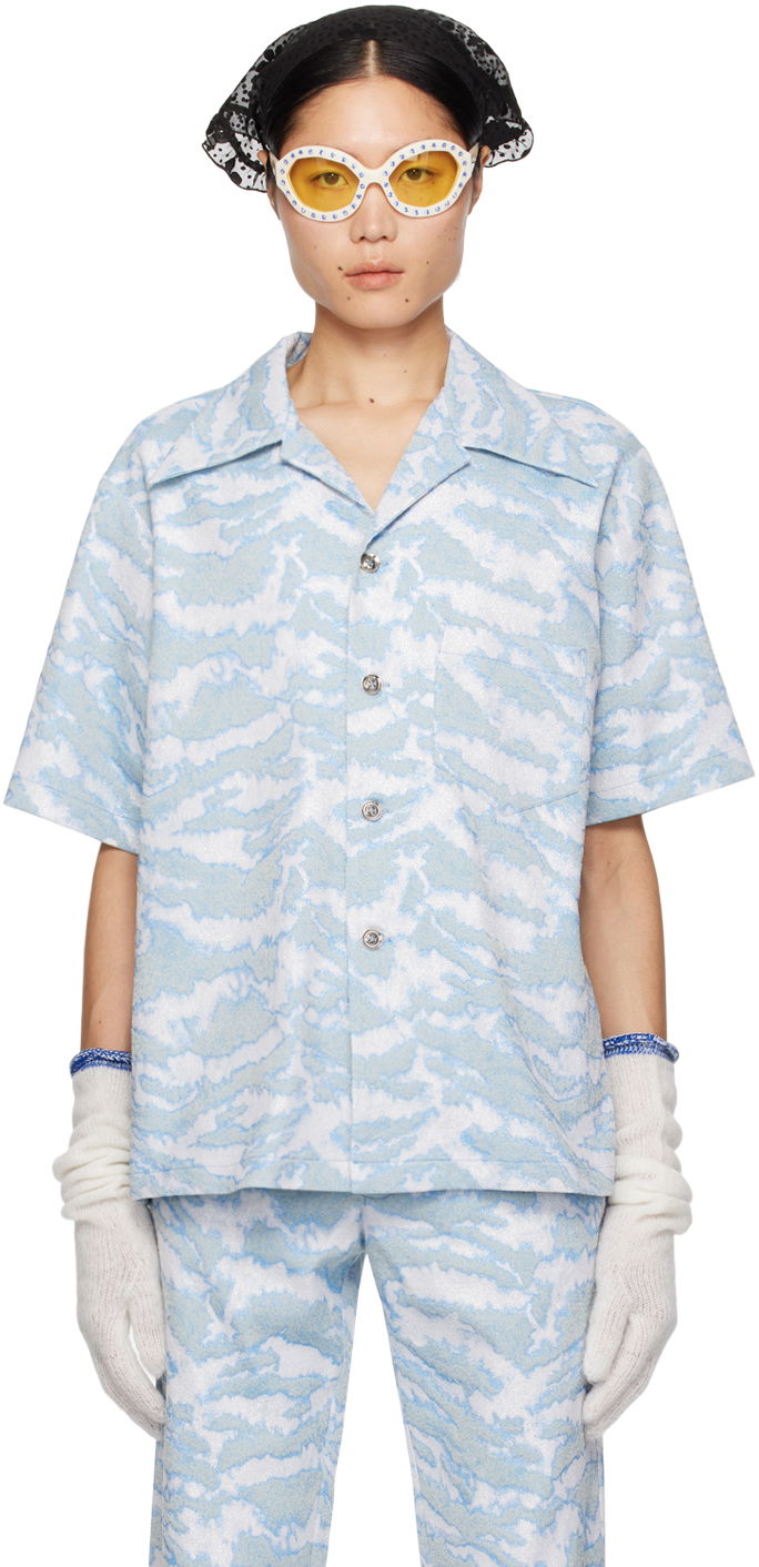 Skjorta Anna Sui Anna Sui Exclusive Printed Shirt Blå | M1024D20