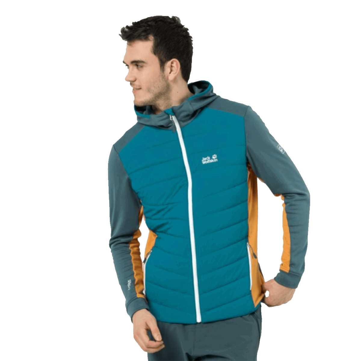 Pufferjacka Jack Wolfskin CROSSING PEAK Padded Hooded Jacket Flerfärgad | 1708912-1065, 0