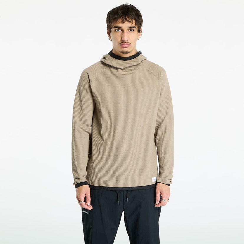 Sweatshirt Craft Craft Grid Hoodie Beige | 1916667-240000