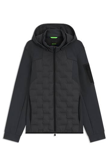 Jacka BOSS Down-filled Hooded Jacket Svart | 50541045