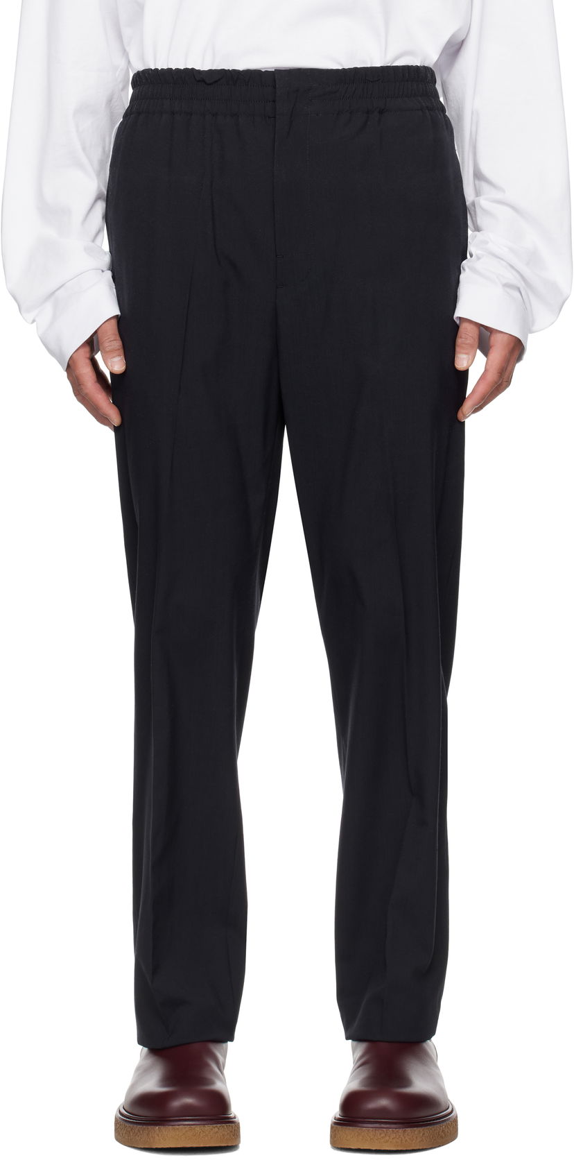 Byxor Bottega Veneta Bottega Veneta Fine Wool Trousers Svart | 811897V4XP04246