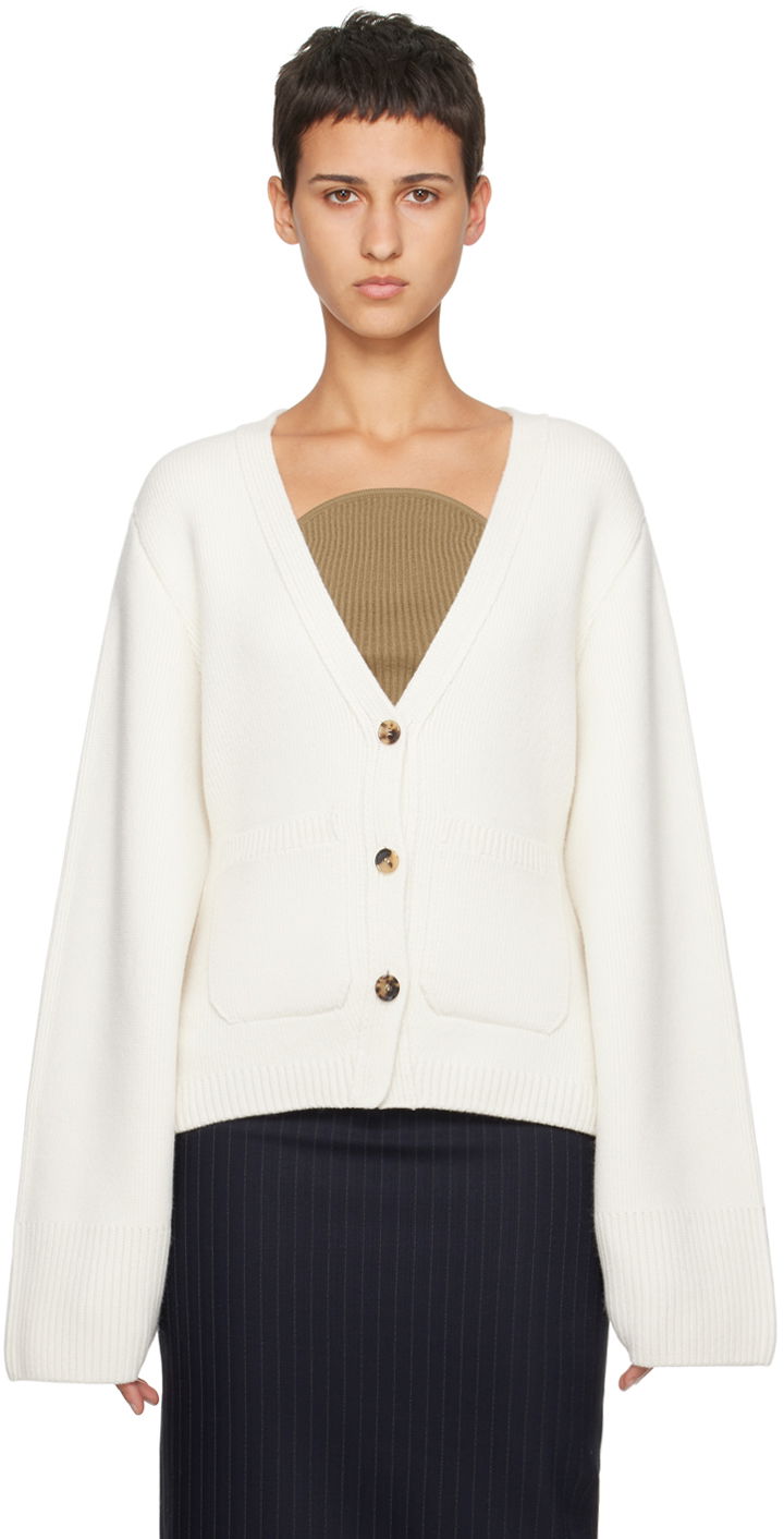 Sweater Khaite Off-White 'The Scarlet' Cardigan Vit | 8267600